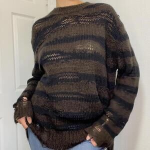Acne Studios striped mohair blend jumper